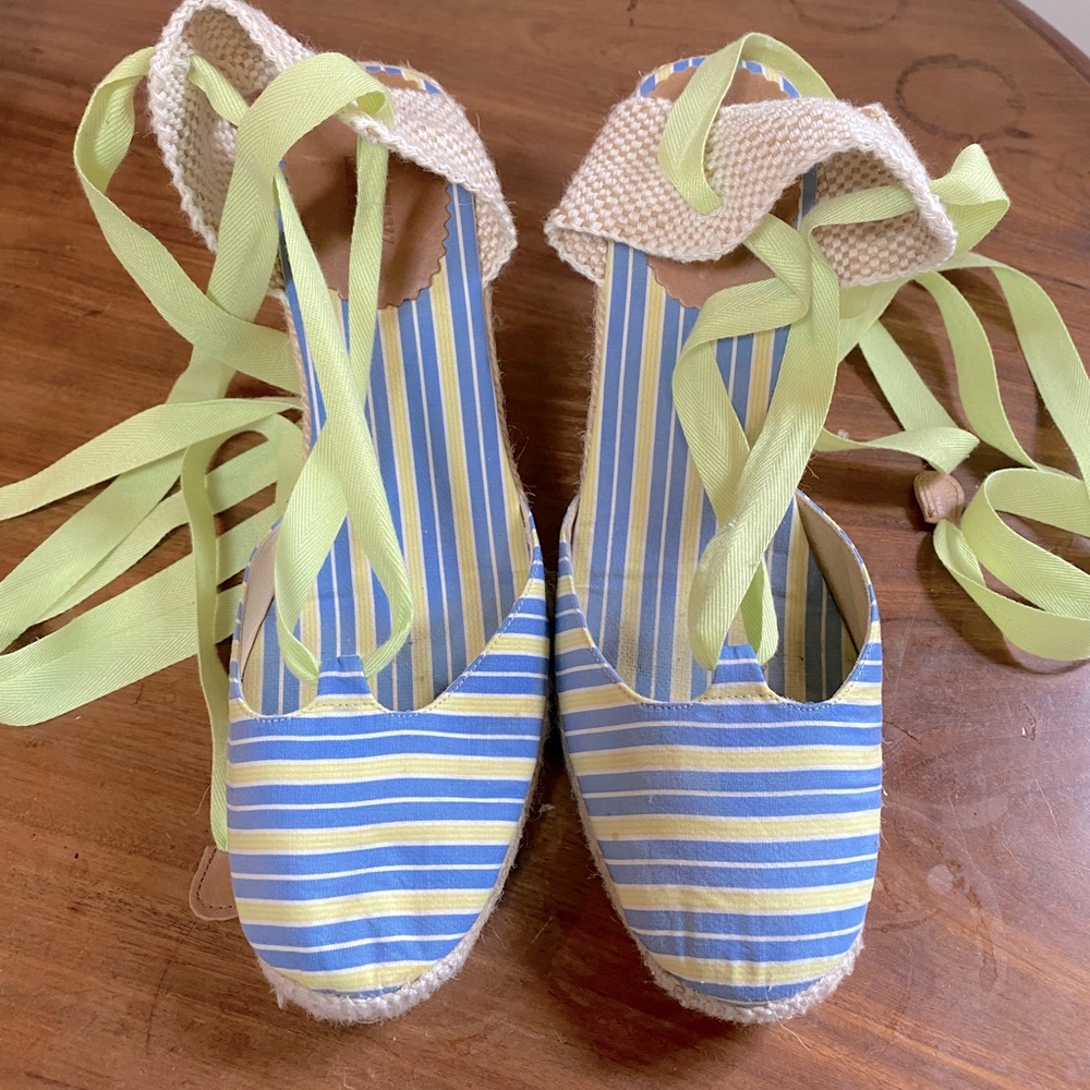 J.crew Lace-Up Espadrille Wedges